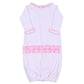Alligator Friends Pink Embroidered Ruffle Converter - Magnolia BabyConverter Gown