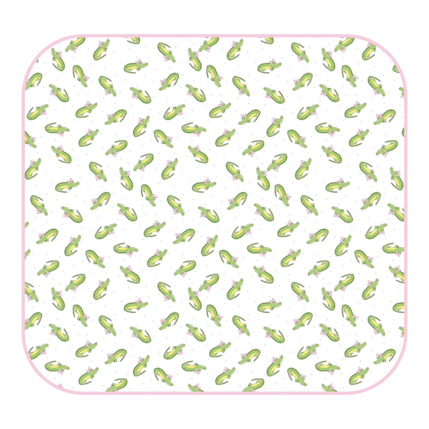 Alligator Friends Pink Print Swaddle Blanket - Magnolia BabySwaddle Blanket