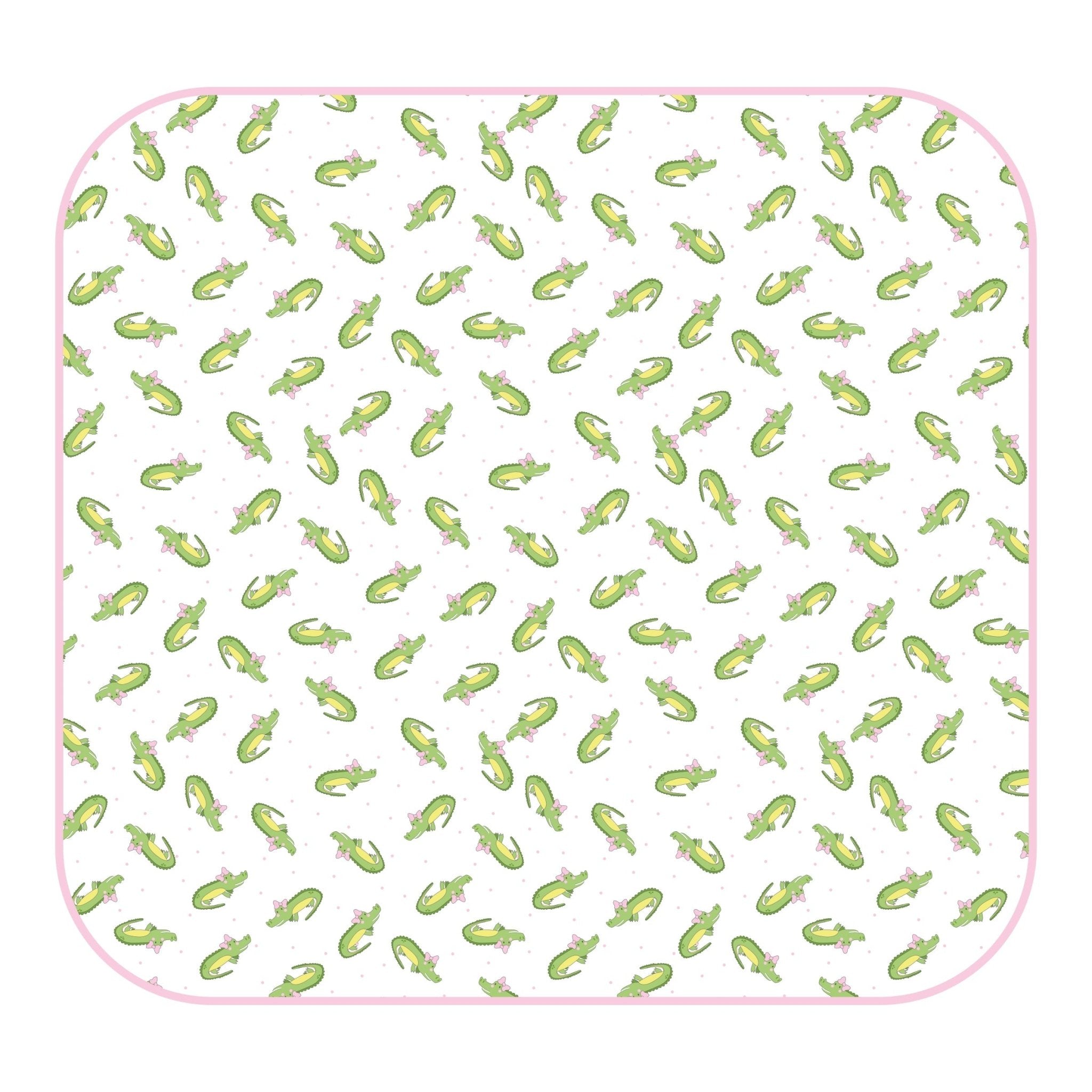 Alligator Friends Pink Print Swaddle Blanket - Magnolia BabySwaddle Blanket