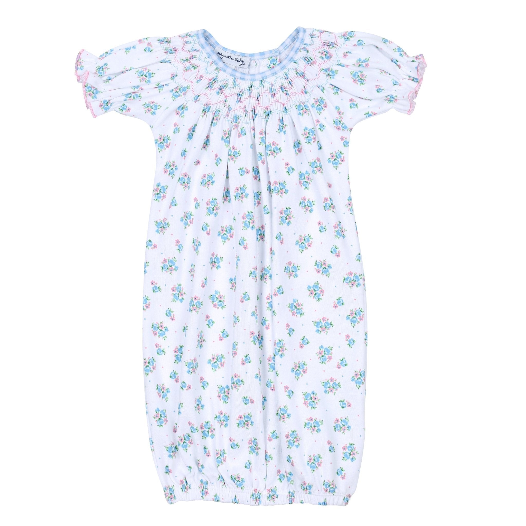 Anna's Classics Bishop Print Short Sleeve Gown - Magnolia BabyGown