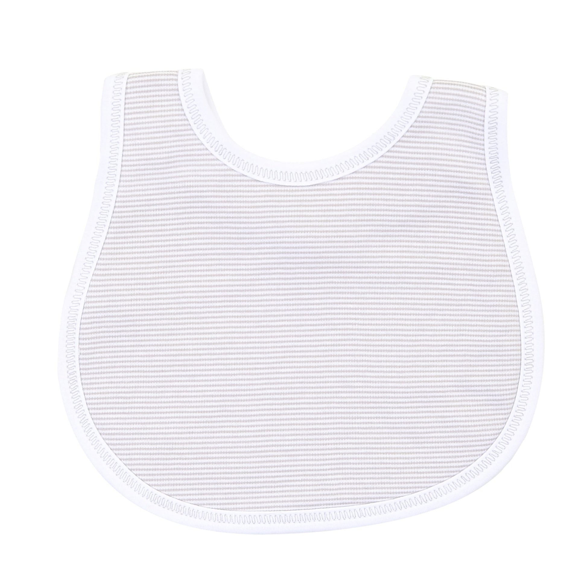 Baby Stripes Silver Bib - Magnolia BabyBib
