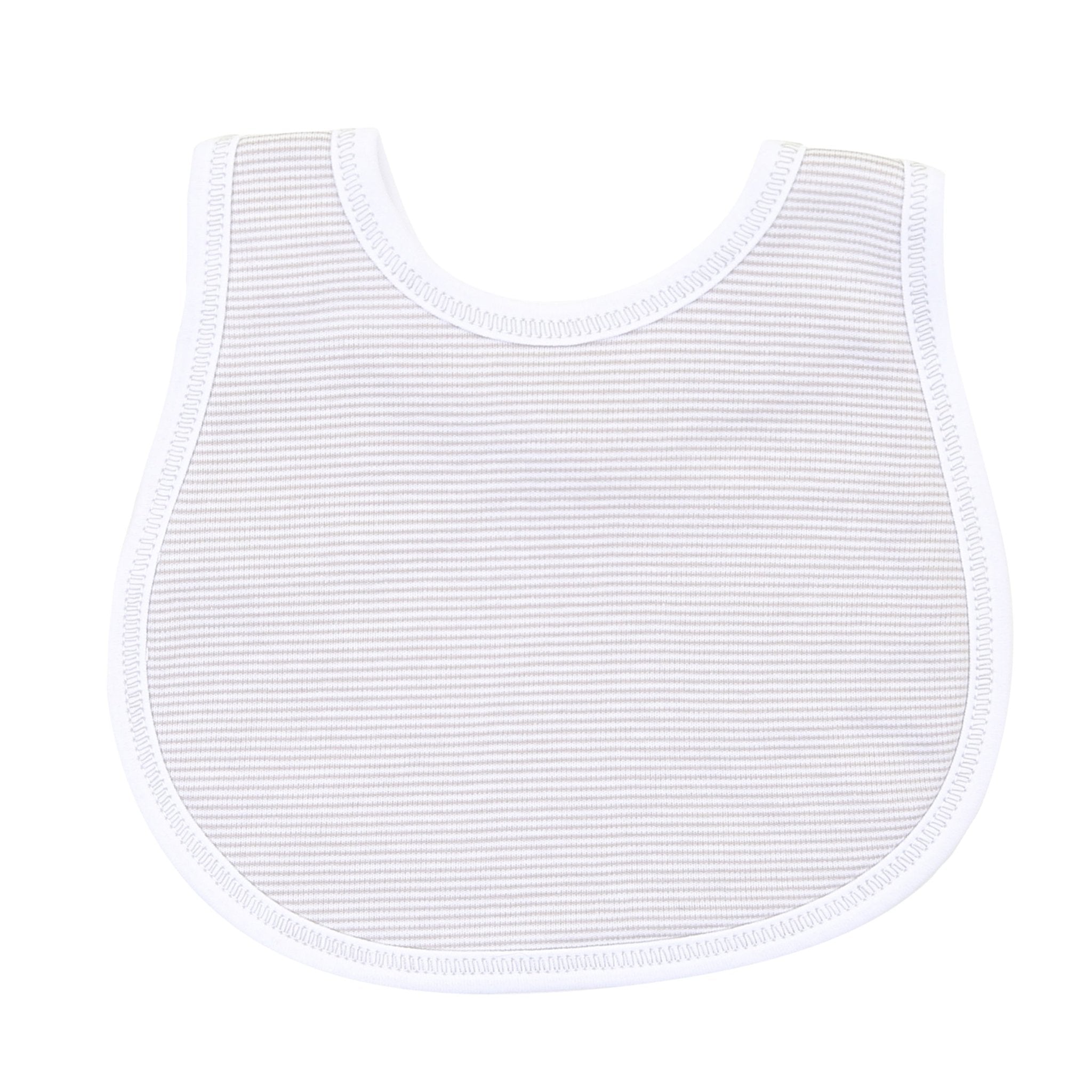 Baby Stripes Silver Bib - Magnolia BabyBib