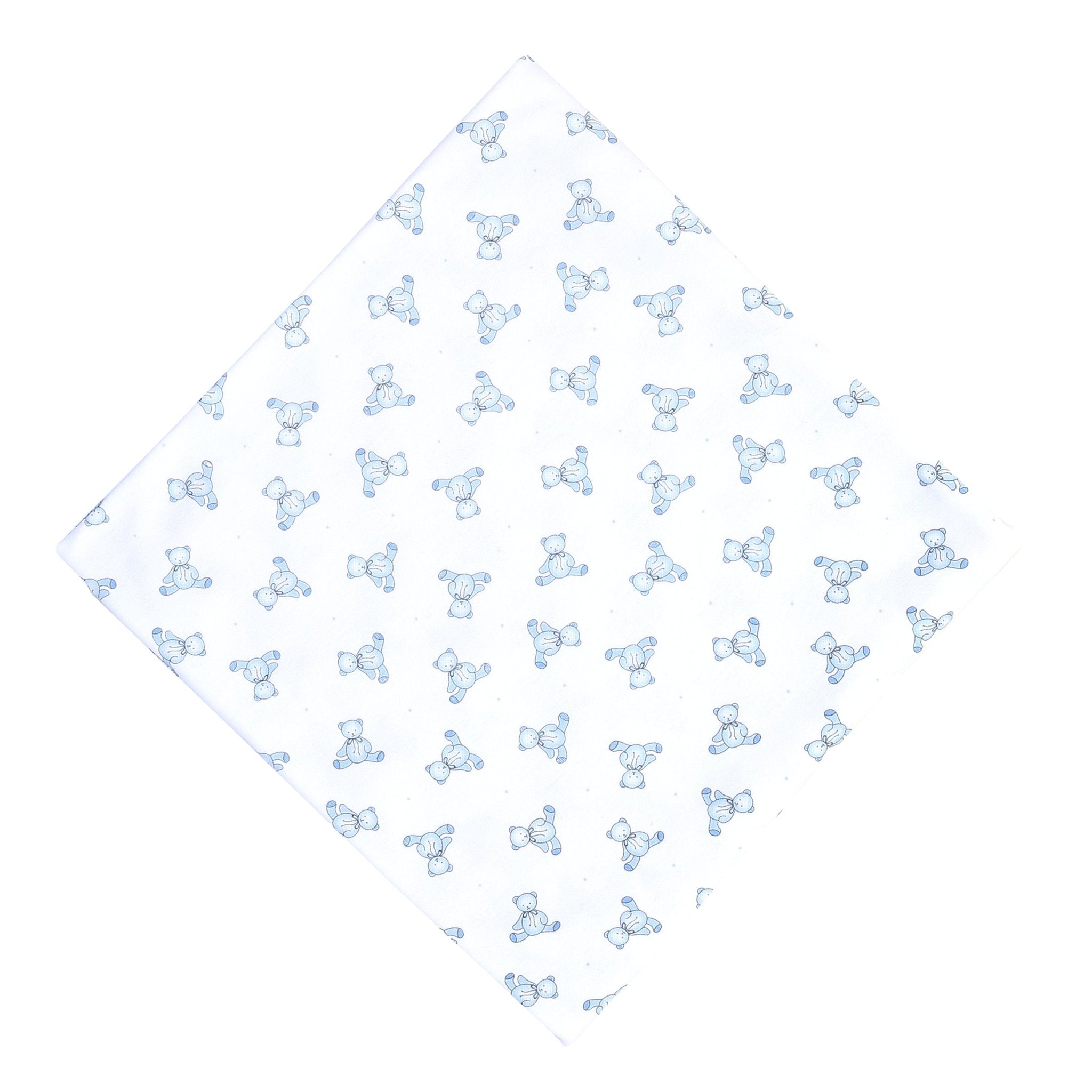 Baby's Teddy Essentials Blue Printed Swaddle Blanket - Magnolia BabySwaddle Blanket