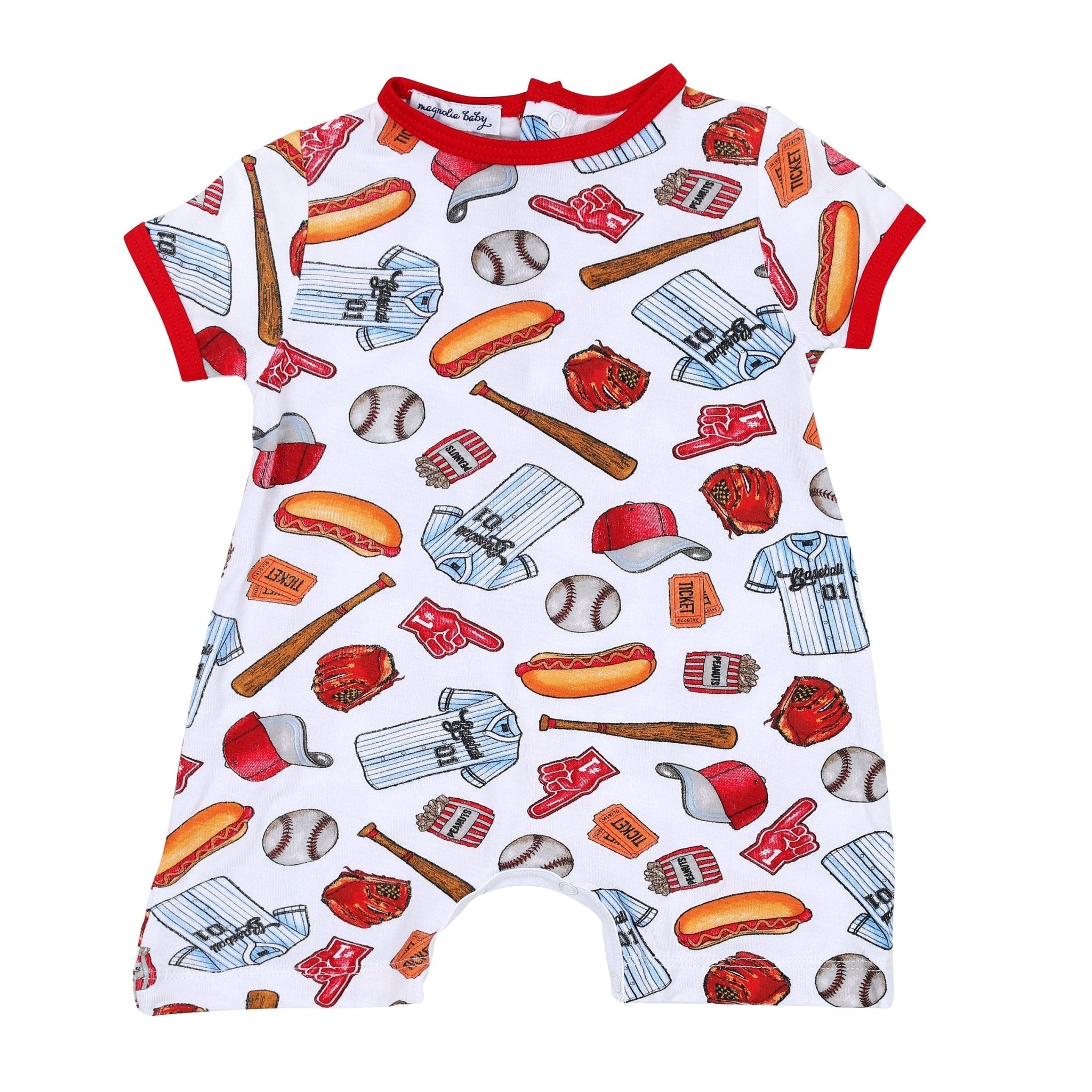 Baseball Fever Infant Short Playsuit - Magnolia BabyShort Playsuit