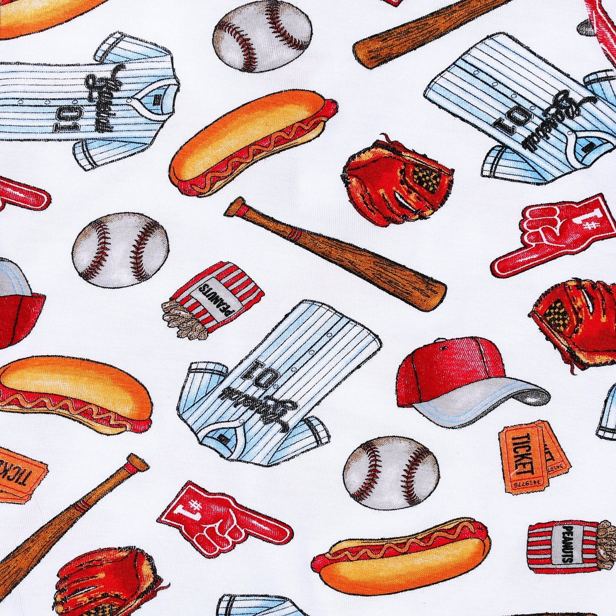 Baseball Fever Print Flutters Playsuit - Magnolia BabyPlaysuit