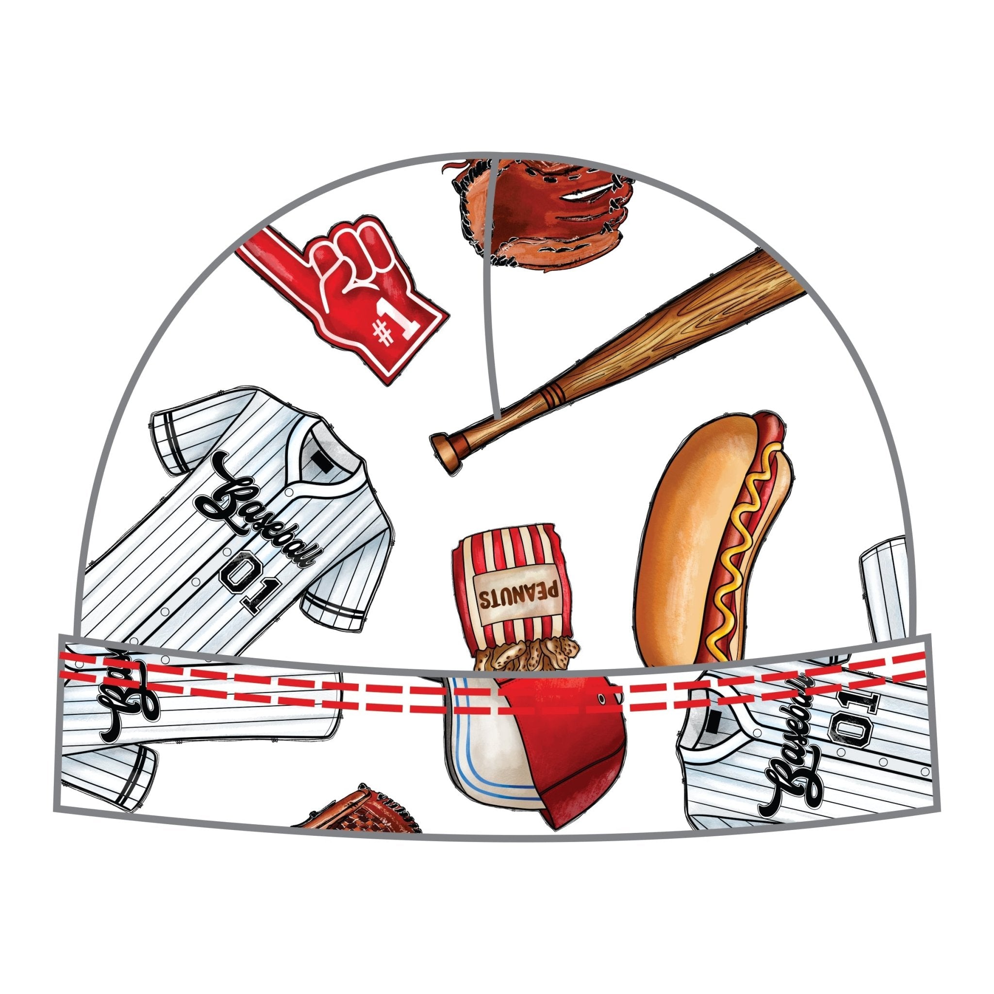 Baseball Fever Print Hat - Magnolia BabyHat