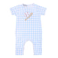 Batter Up Applique Blue Short Sleeve Playsuit - Magnolia BabyPlaysuit