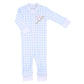 Batter Up Applique Blue Zip Pajamas - Magnolia BabyZipper Pajamas
