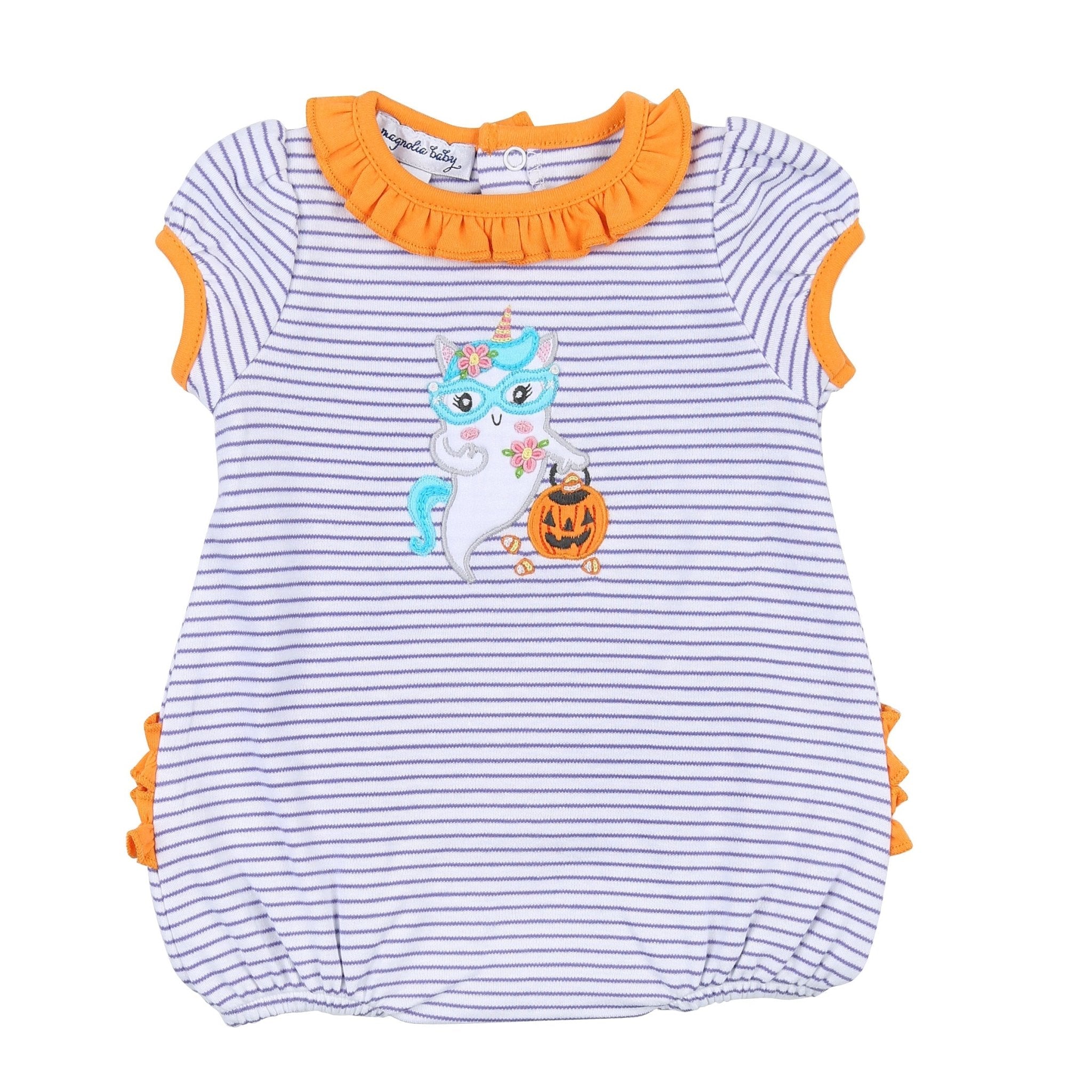 Boonicorn Combo Ruffle Short Sleeve Bubble - Magnolia BabyBubble