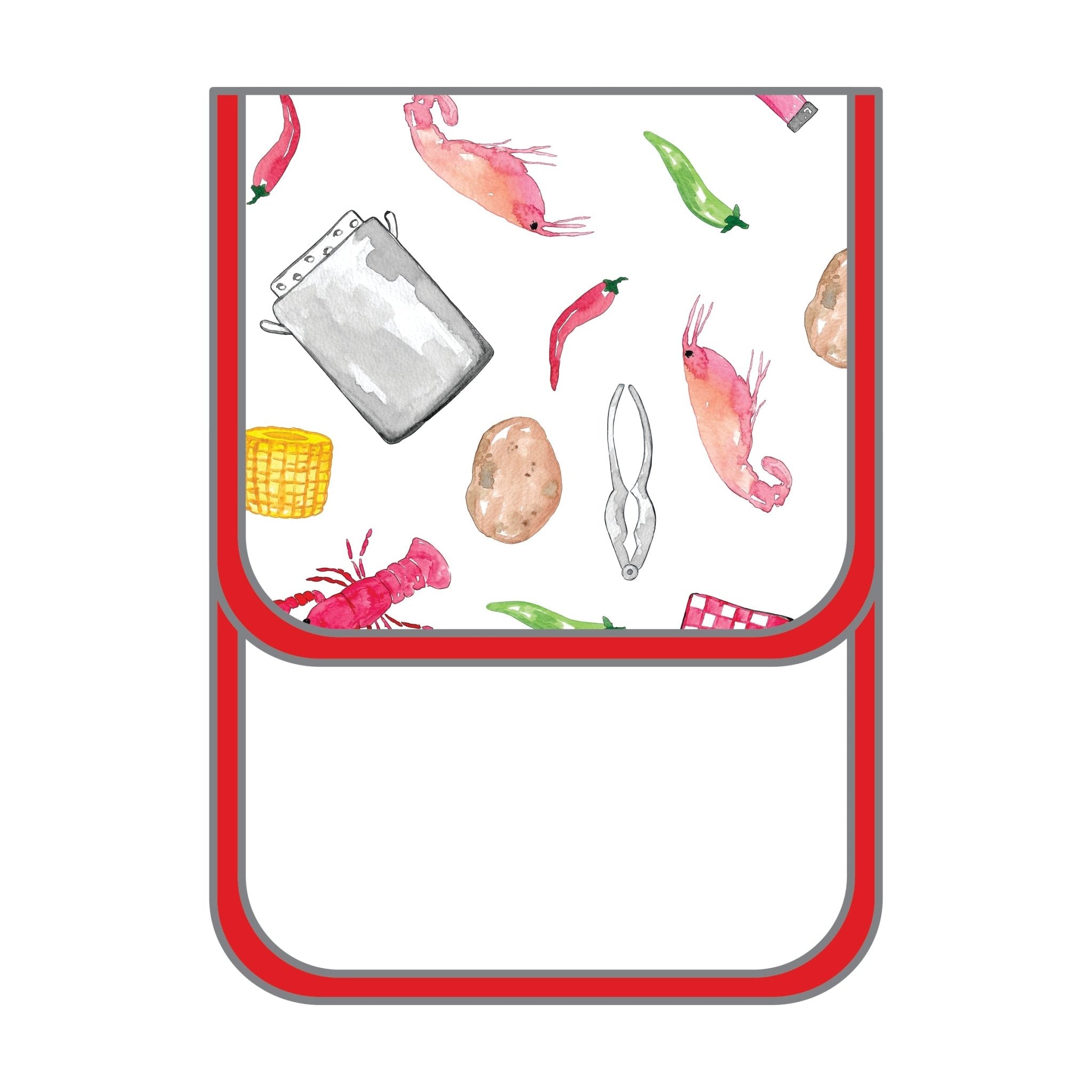 Crawfish Boil Red Print Burp Cloth - Magnolia BabyBurp Cloth