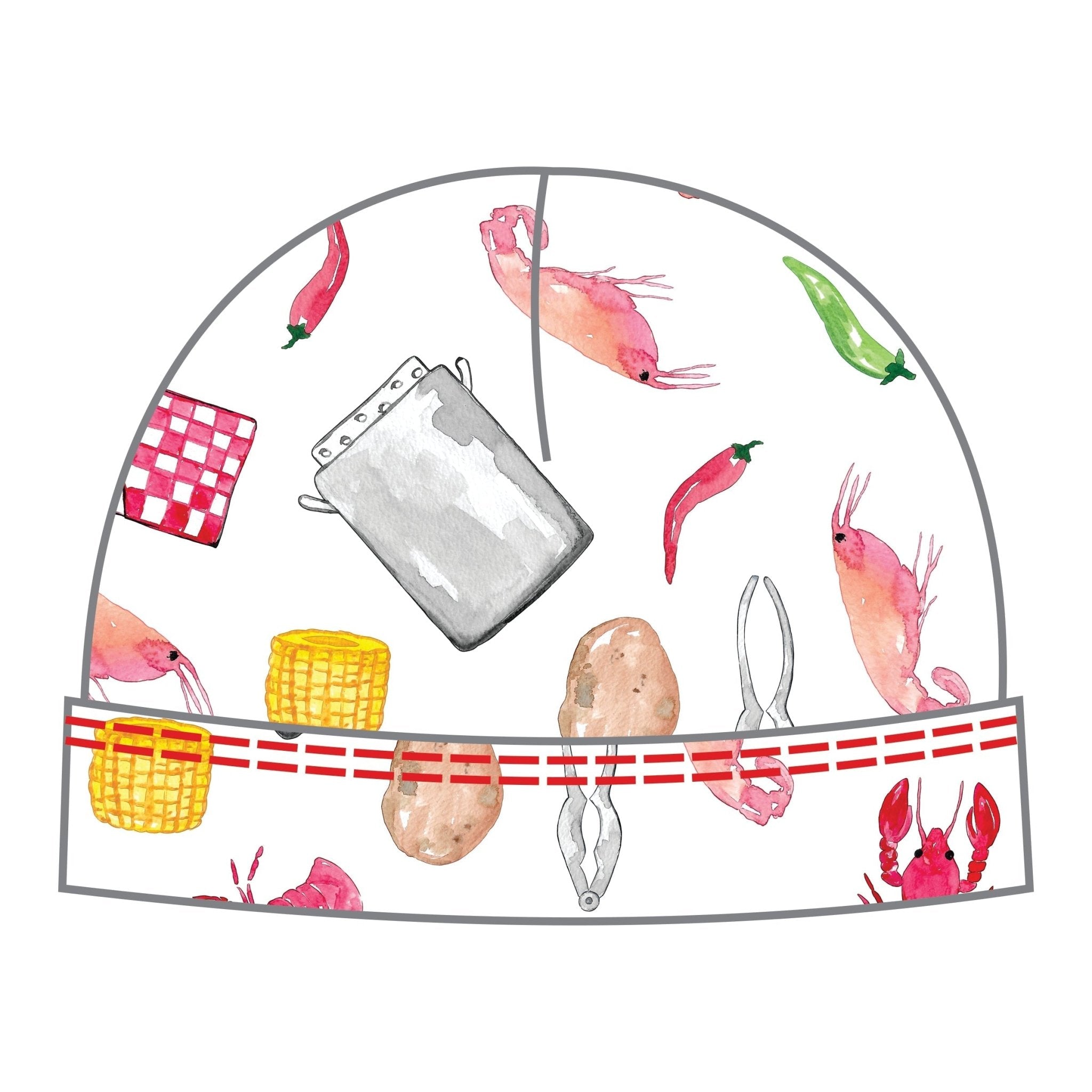 Crawfish Boil Red Print Hat - Magnolia BabyHat