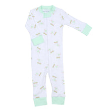  Darling Lambs Celery Zip Pajamas - Magnolia BabyZipper Pajamas