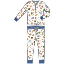  Hurray for Baseball Blue Women's 2pc Set Pajamas - Magnolia Baby2pc Set Pajamas