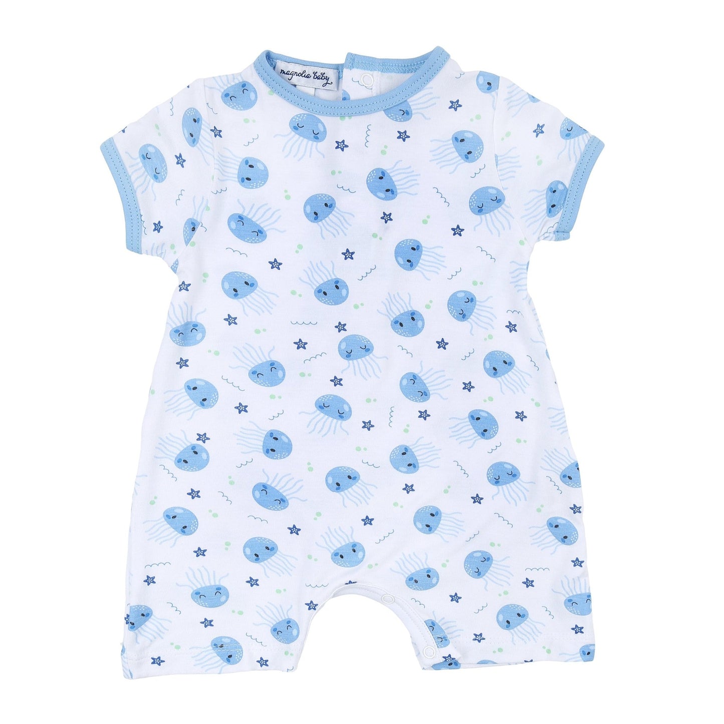 Joyful Jellyfish Infant Blue Short Playsuit - Magnolia BabyShort Playsuit