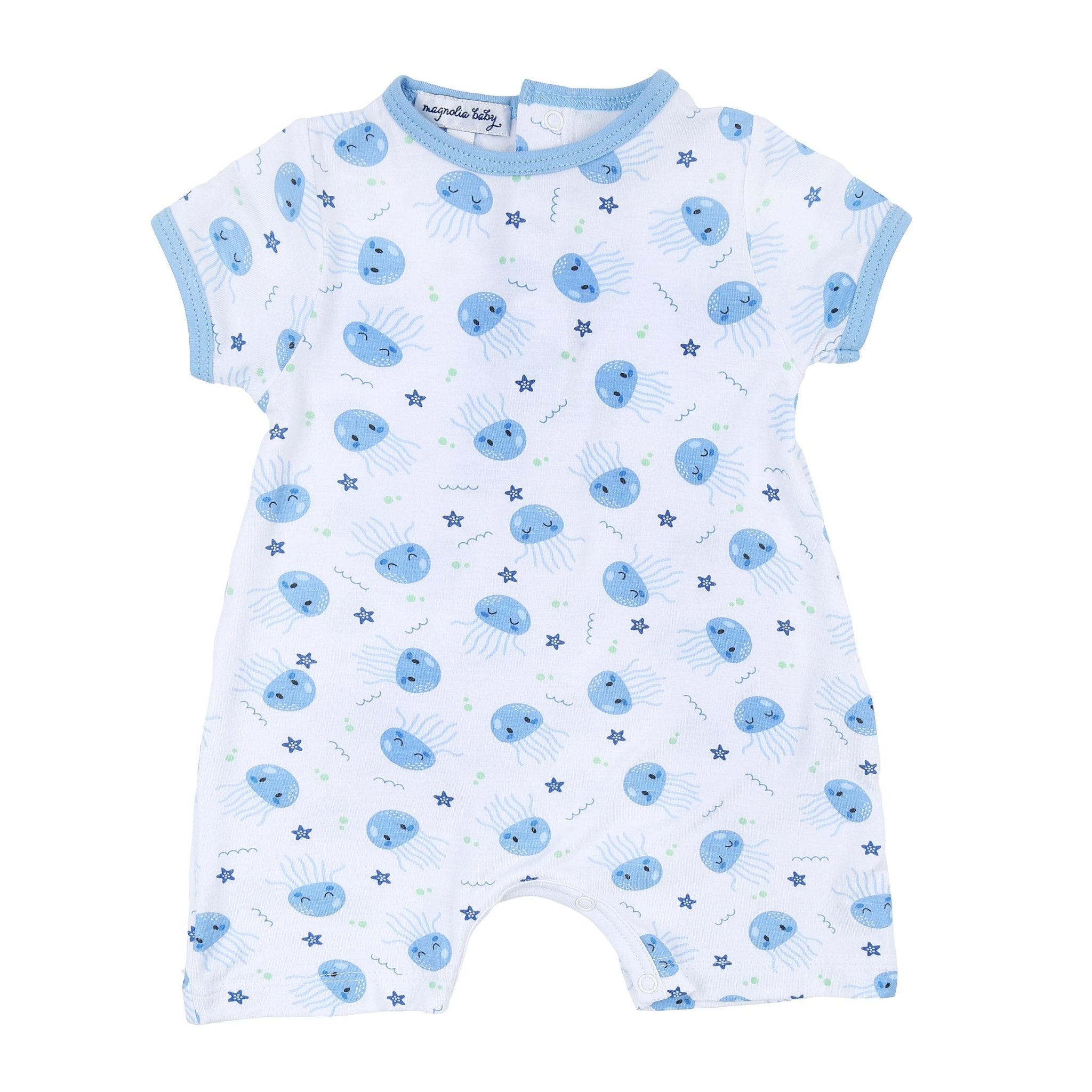 Joyful Jellyfish Infant Blue Short Playsuit - Magnolia BabyShort Playsuit
