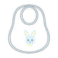 Lil' Bunny Applique Bib - Blue - Magnolia BabyBib