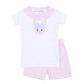 Lil' Bunny Applique Infant/Toddler Ruffle Short Pajamas - Pink - Magnolia BabyShort Pajamas