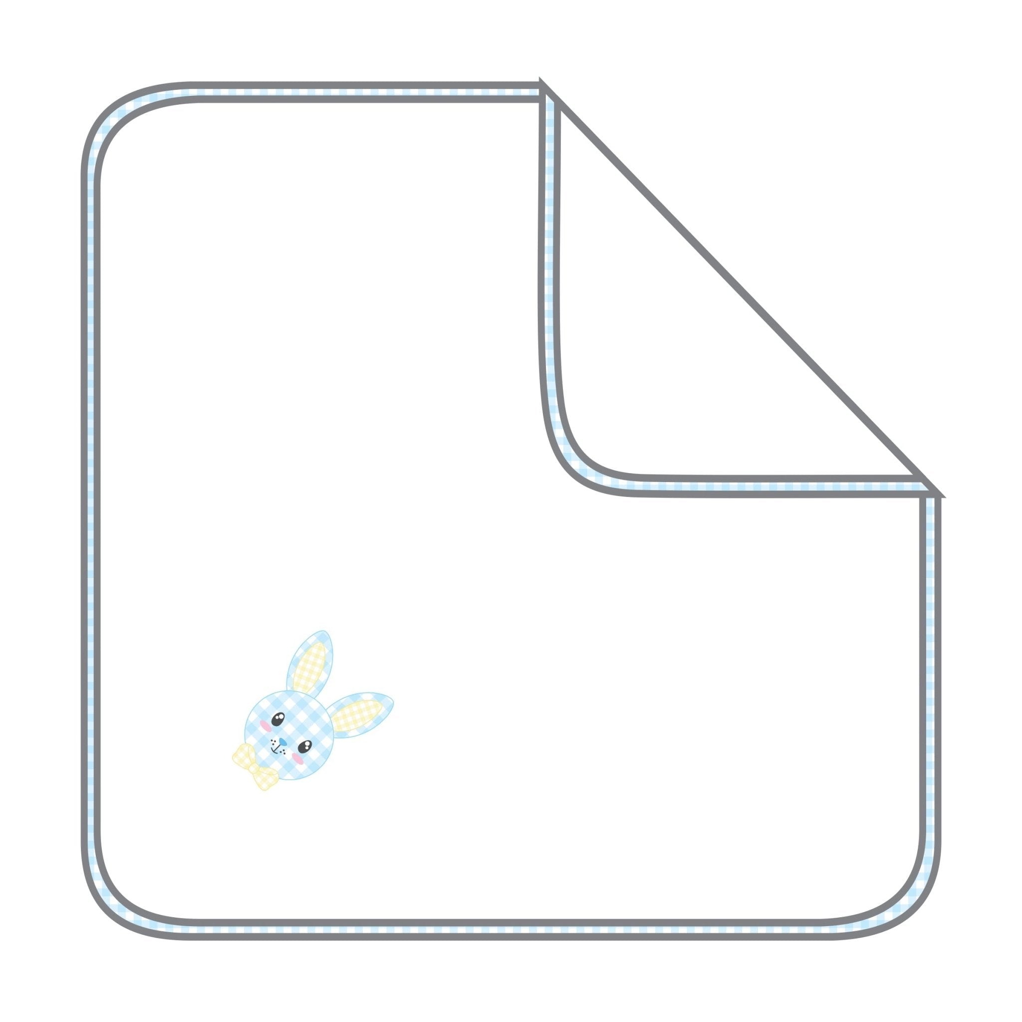 Lil' Bunny Applique Receiving Blanket - Blue - Magnolia BabyReceiving Blanket