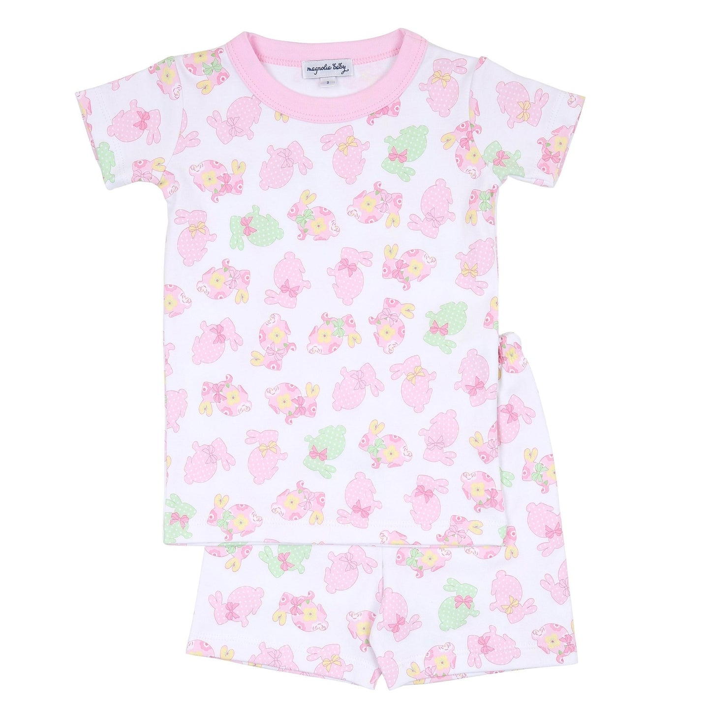 Little Cottontails Big Kid Short Pajama - Pink - Magnolia BabyShort Pajamas