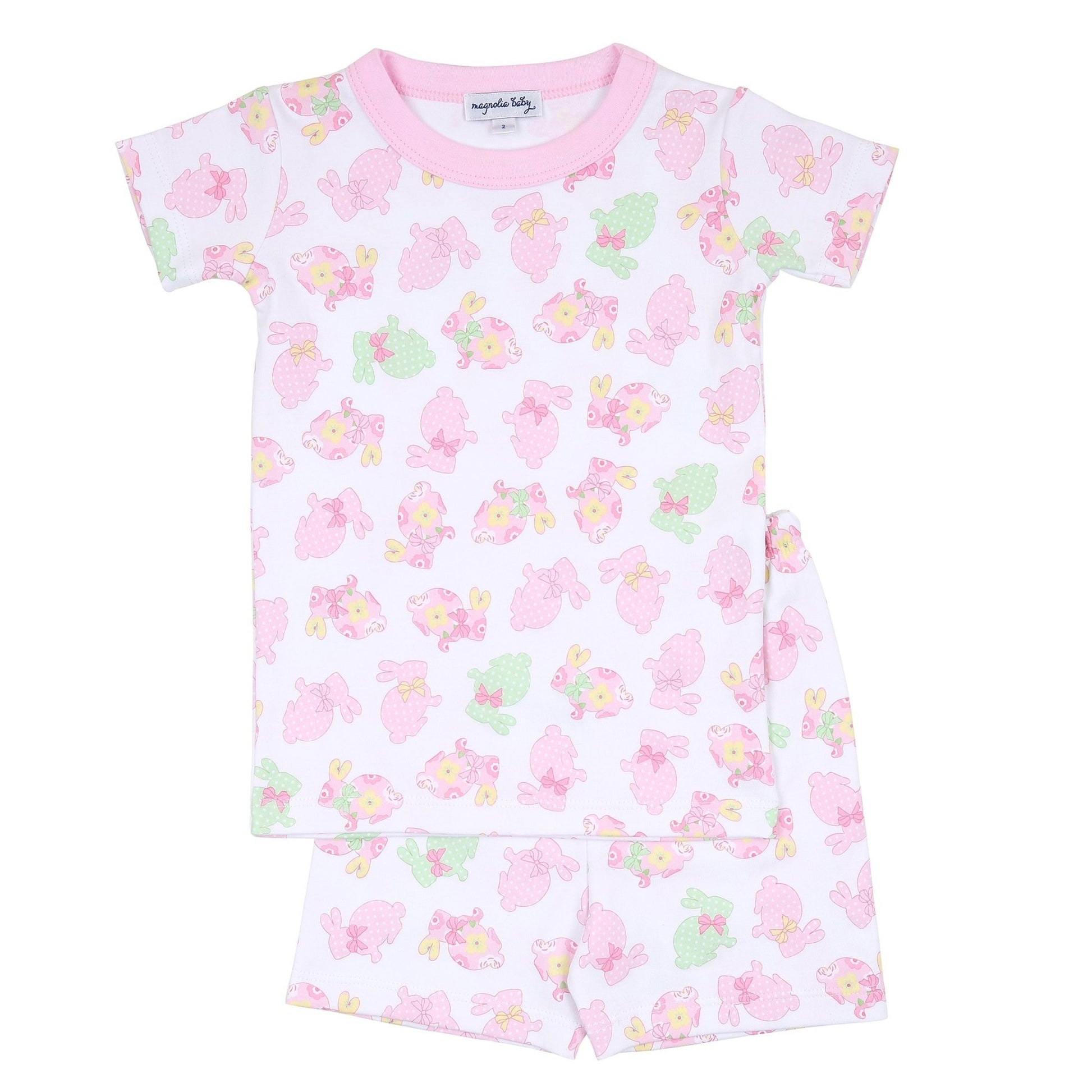 Little Cottontails Big Kid Short Pajama - Pink - Magnolia BabyShort Pajamas