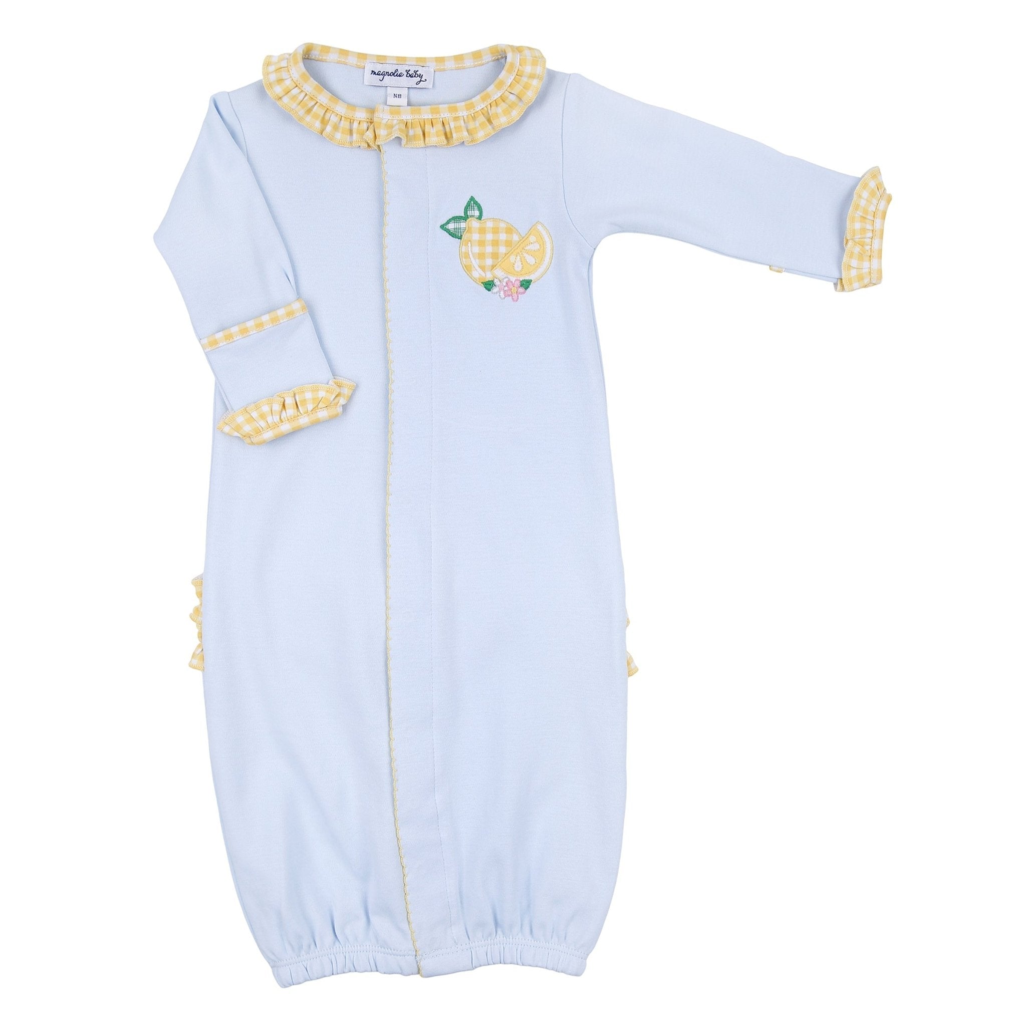 Lovely Lemons Applique Ruffle Converter - Magnolia BabyConverter Gown
