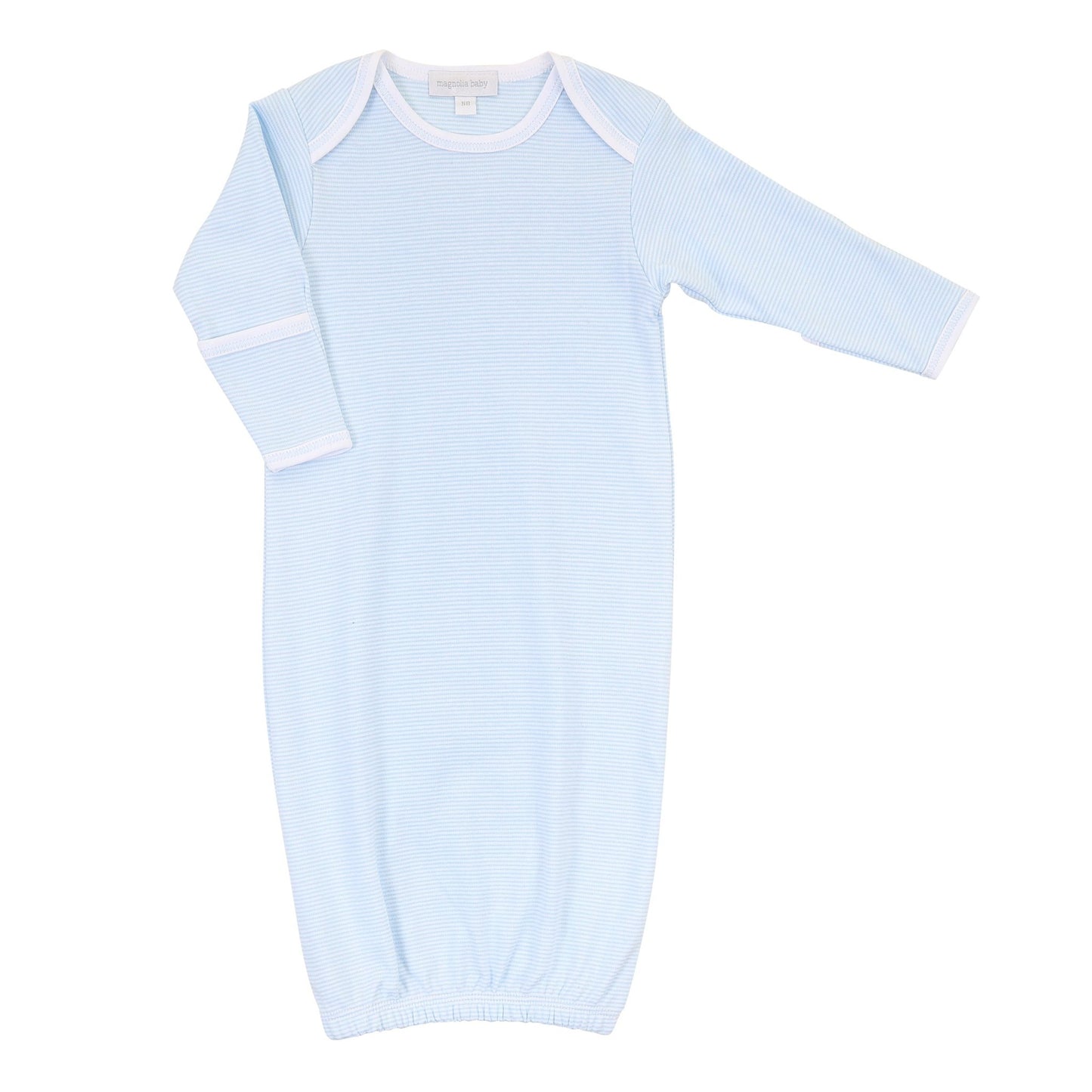 Mini Stripes Lap Gown - Light Blue - Magnolia BabyGown