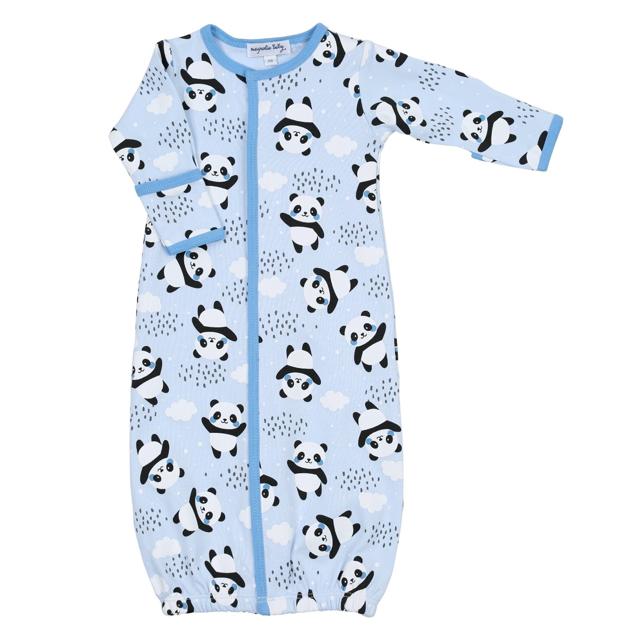Panda Love Blue Print Converter - Magnolia BabyConverter Gown
