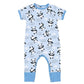 Panda Love Blue Print Short Sleeve Playsuit - Magnolia BabyPlaysuit