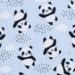 Panda Love Blue Print Zip Footie - Magnolia BabyFootie