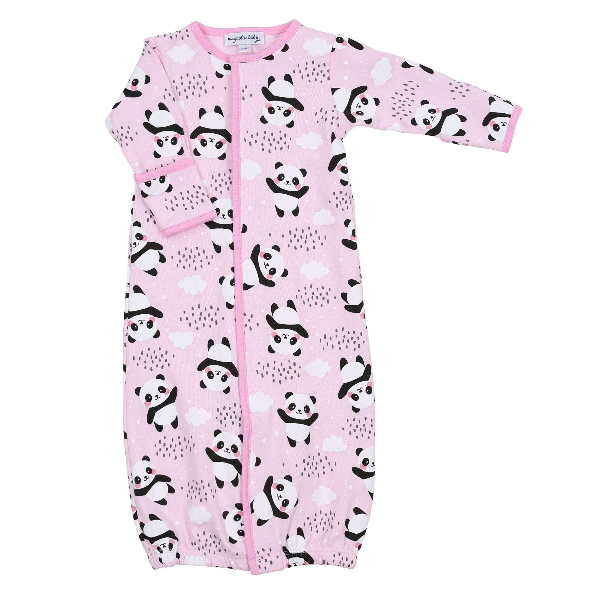 Panda Love Pink Print Converter - Magnolia BabyConverter Gown
