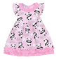 Panda Love Pink Print Flutters Dress - Magnolia BabyDress