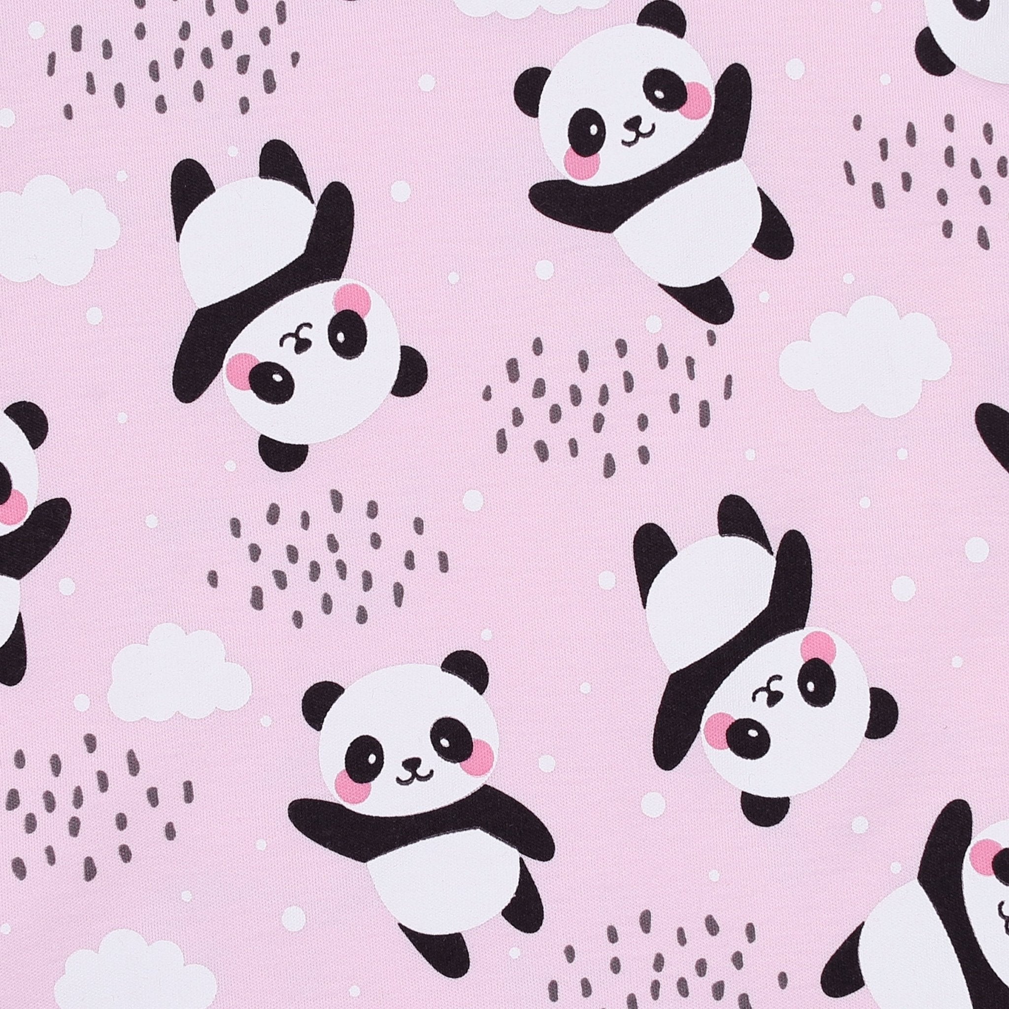 Panda Love Pink Print Flutters Playsuit - Magnolia BabyPlaysuit
