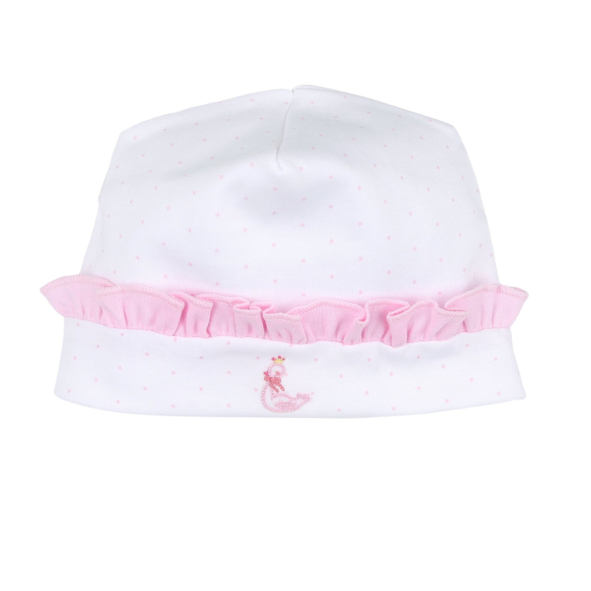 Princess Swan Pink Embroidered Ruffle Hat - Magnolia BabyHat
