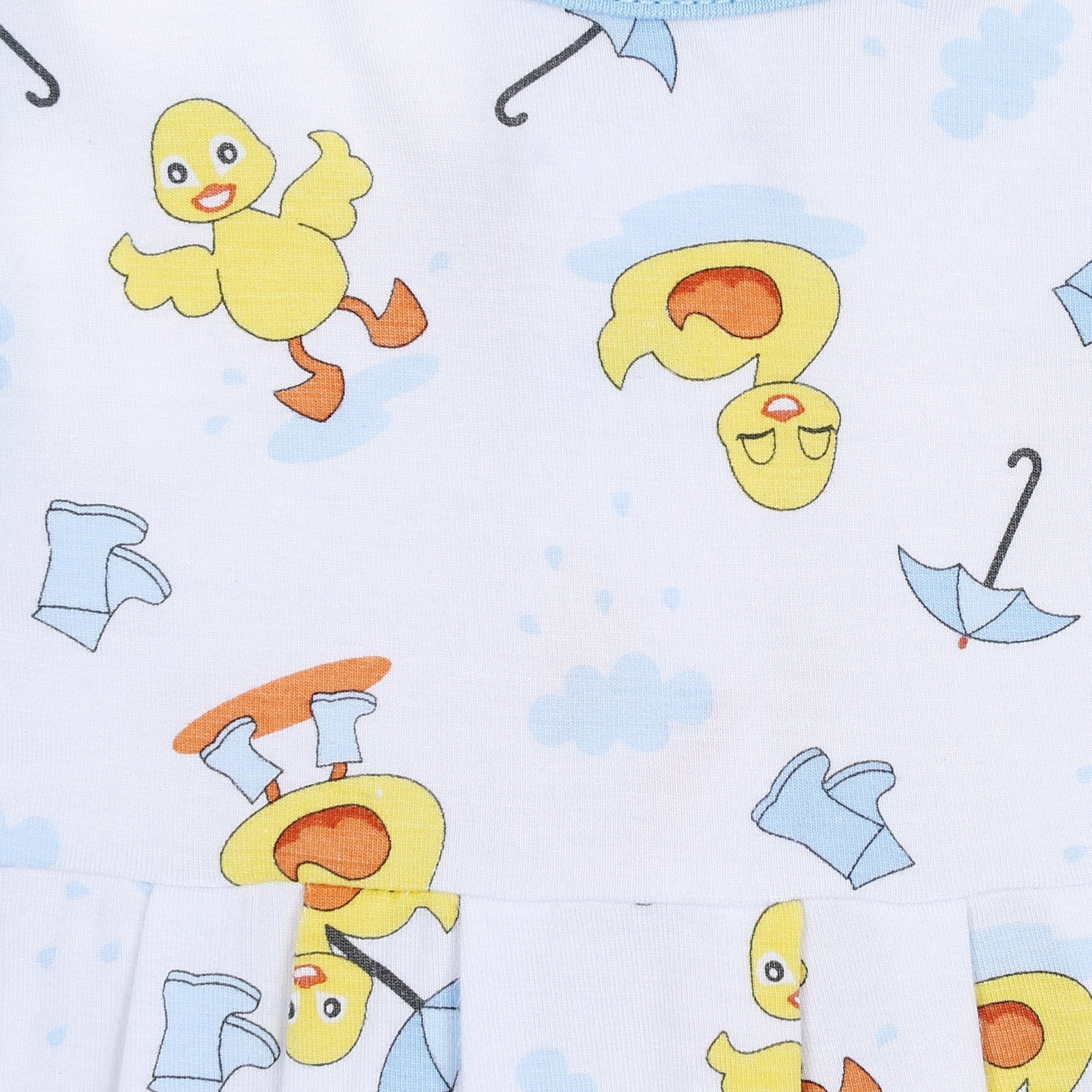 Puddleducks Blue Print Swaddle Blanket - Magnolia BabySwaddle Blanket