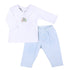 Sweet Gingerbread Blue Embroidered Collared Boy 2pc Pant Set - Magnolia Baby2pc Pant Set