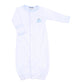 Sweet Pumpkin Blue Embroidered Converter - Magnolia BabyConverter Gown