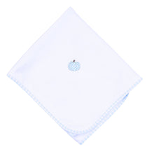  Sweet Pumpkin Blue Embroidered Receiving Blanket - Magnolia BabyReceiving Blanket