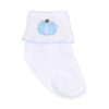 Sweet Pumpkin Blue Embroidered Sock - Magnolia BabySocks
