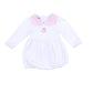 Sweet Pumpkin Pink Embroidered Collared Long Sleeve Girl Bubble - Magnolia BabyBubble