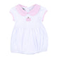 Sweet Pumpkin Pink Embroidered Collared Short Sleeve Girl Bubble - Magnolia BabyBubble