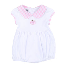  Sweet Pumpkin Pink Embroidered Collared Short Sleeve Girl Bubble - Magnolia BabyBubble