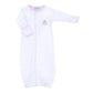 Sweet Pumpkin Pink Embroidered Converter - Magnolia BabyConverter Gown