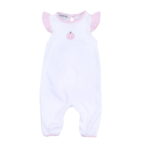 Sweet Pumpkin Pink Embroidered Flutters Playsuit - Magnolia BabyPlaysuit