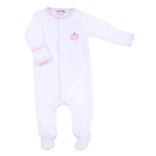  Sweet Pumpkin Pink Embroidered Footie - Magnolia BabyFootie