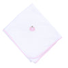 Sweet Pumpkin Pink Embroidered Receiving Blanket - Magnolia BabyReceiving Blanket
