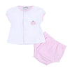 Sweet Pumpkin Pink Embroidered Ruffle Diaper Cover Set - Magnolia BabyDiaper Cover