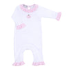 Sweet Pumpkin Pink Embroidered Ruffle Playsuit - Magnolia BabyPlaysuit