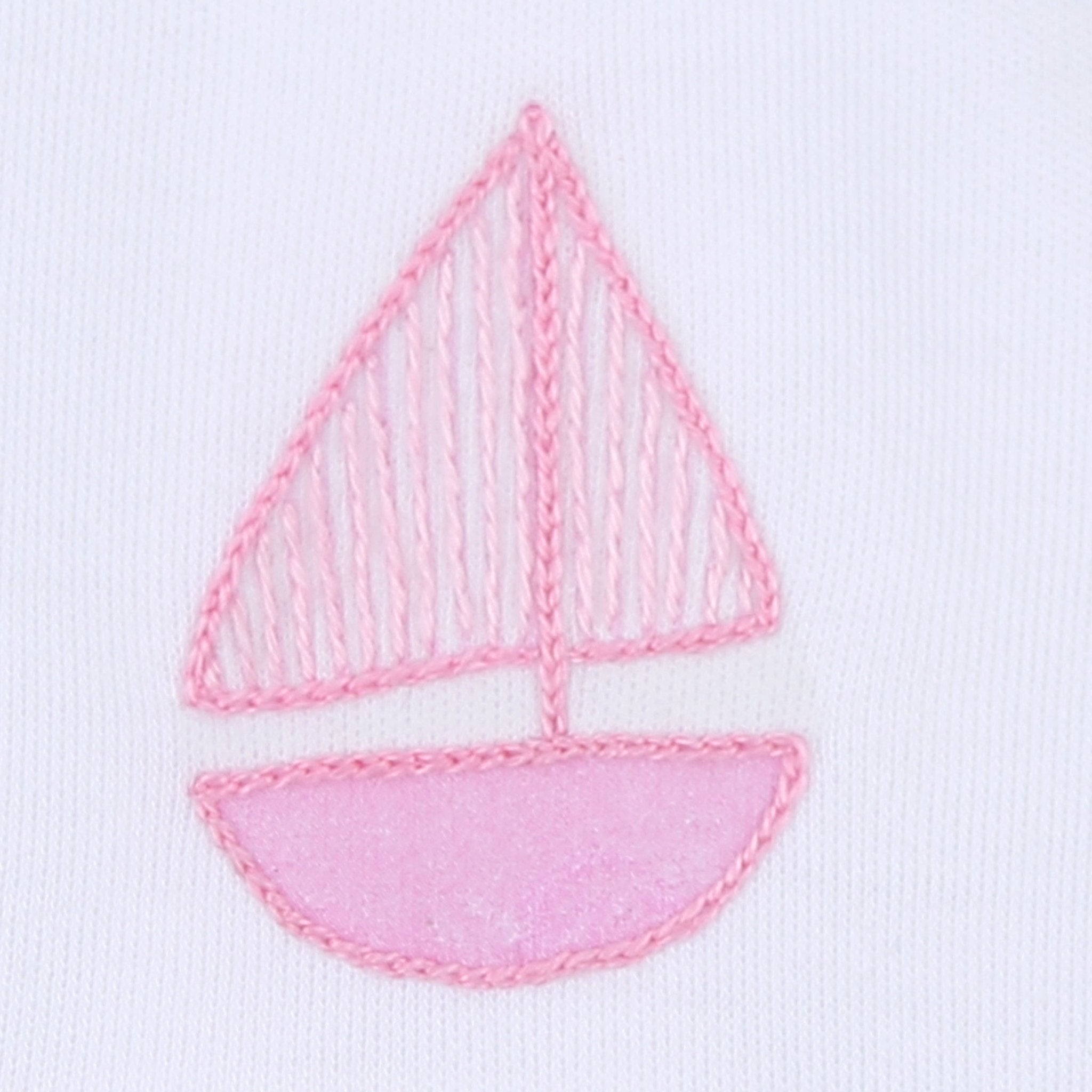 Sweet Sailing Pink Embroidered Flutters Dress - Magnolia BabyDress