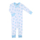 Sweet Whales Blue Zip Pajamas - Magnolia BabyZipper Pajamas
