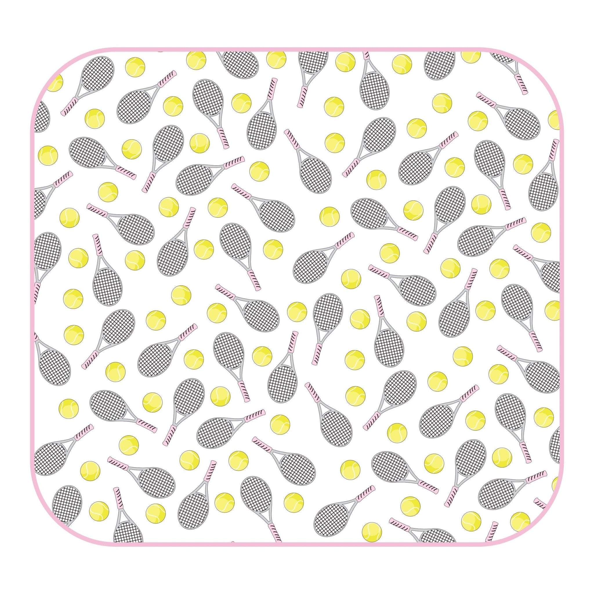 Tennis Anyone? Pink Print Swaddle Blanket - Magnolia BabySwaddle Blanket